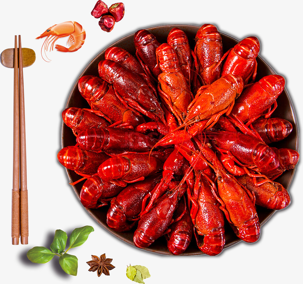 一盘麻辣小龙虾素材免费下载_觅元素