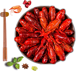 一盘麻辣小龙虾