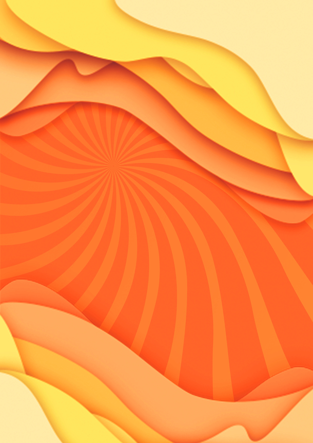 剪纸层次感海报背景