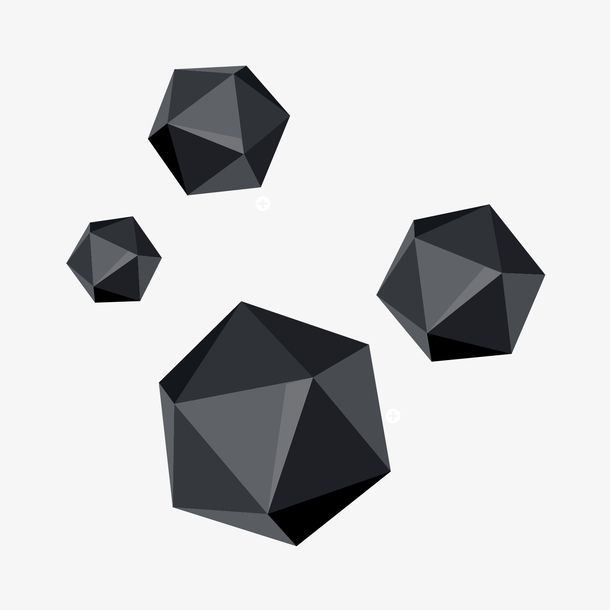 黑色方块不规则物体