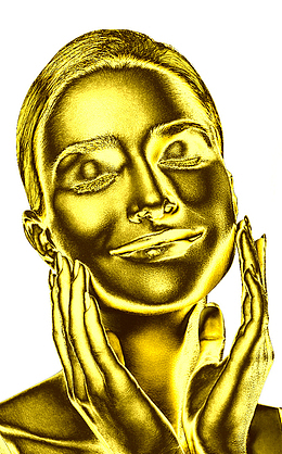 金属黄金护肤美容模特奖杯