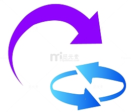 箭头循环渐变图标