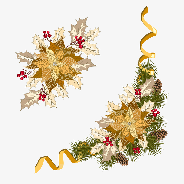 圣诞节贺卡花边节日花边