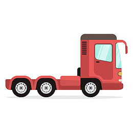红色大卡车汽车