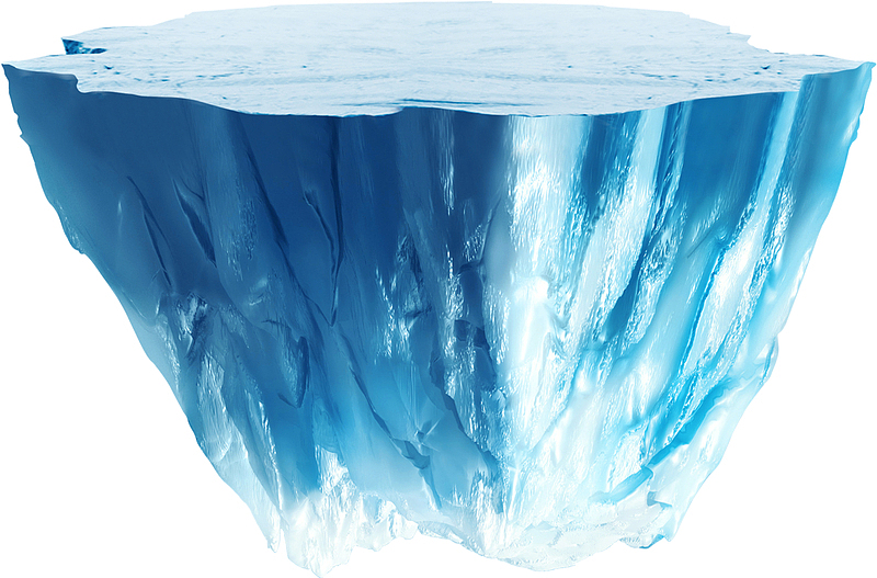一座浮空的冰山