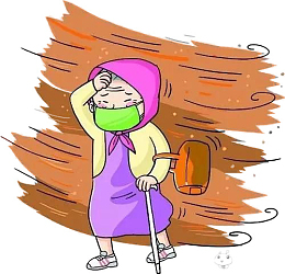 沙尘暴免扣卡通素材