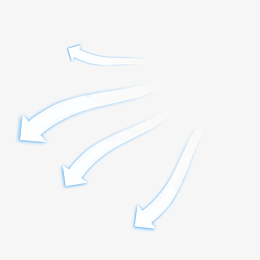 png透气的蓝色气流pngpng时尚3d向上箭头pngpng矢量渐变蓝色科技箭头