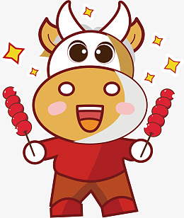 2021卡通牛年新年可爱牛形象