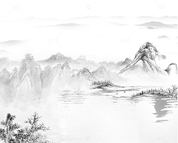 水墨古风山水画4