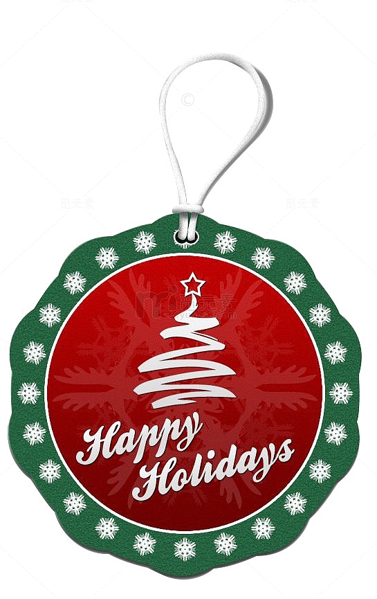 圣诞节吊牌标签挂件圣诞树上的节日氛围装饰