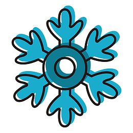 可爱雪花骨朵