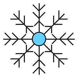 简笔彩色的雪花