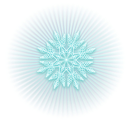 蓝色的漂亮雪花