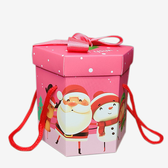 粉色的圣诞礼盒