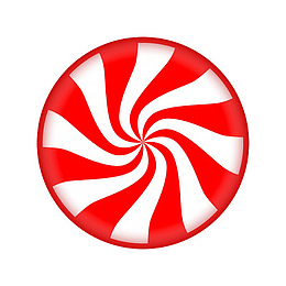 圆星红色糖果