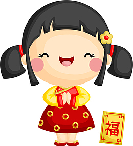 娃娃新年拜年