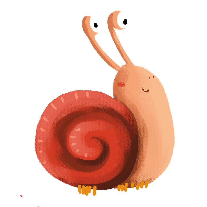 卡通可爱的小蜗牛