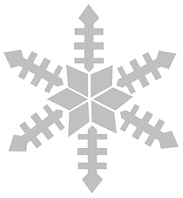 一片雪花六角形