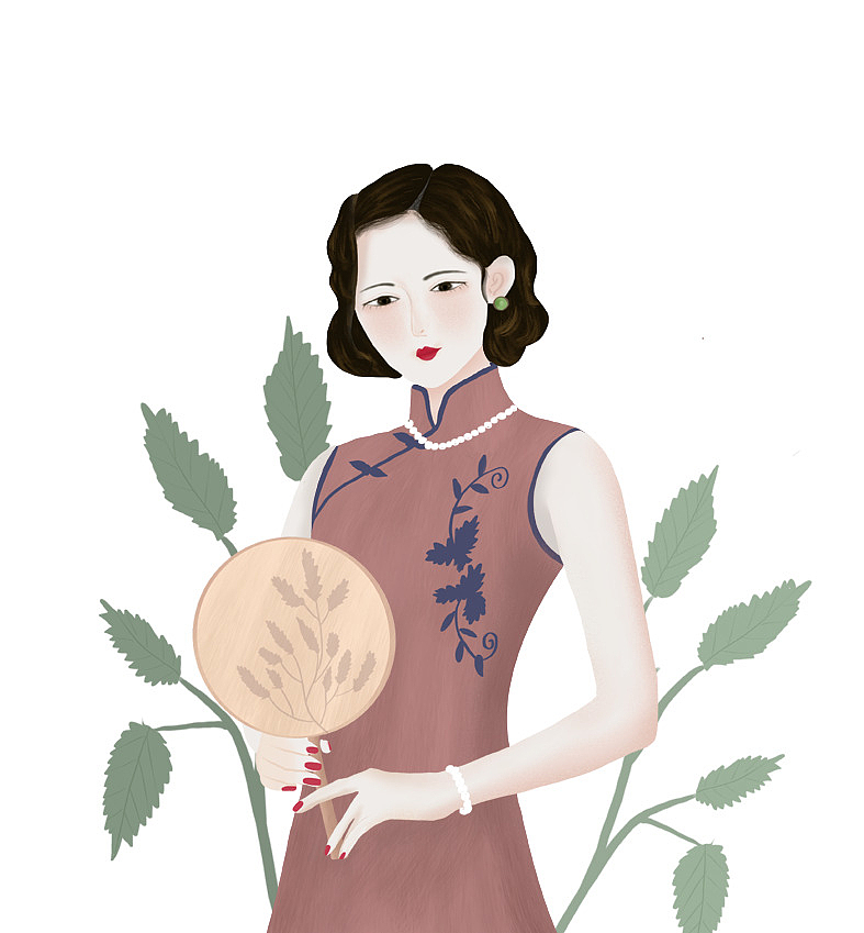 中国风旗袍女人