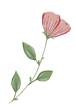 手绘鲜花植物油画质感油画
