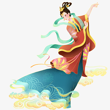 国潮人物插画素材_国潮人物插画图片元素-觅元素