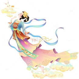 中秋节中国风人物插画-嫦娥