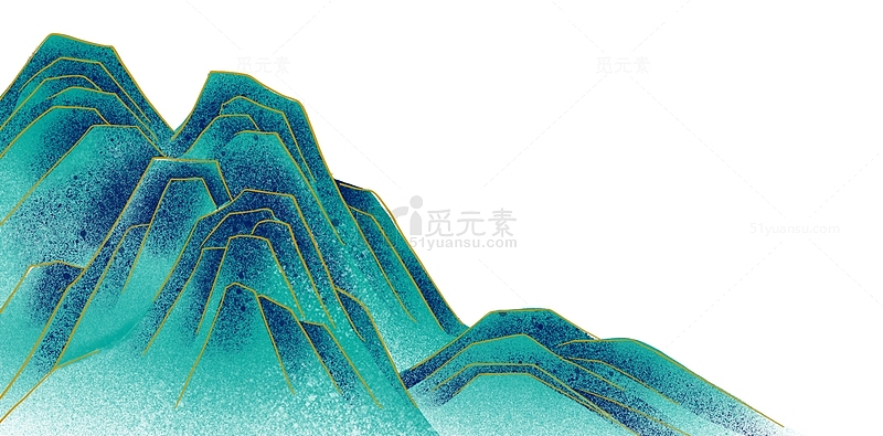 中式手绘国潮山水