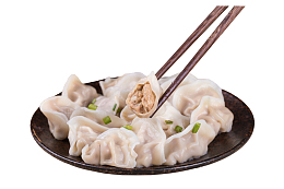 一盘美味的饺子元素