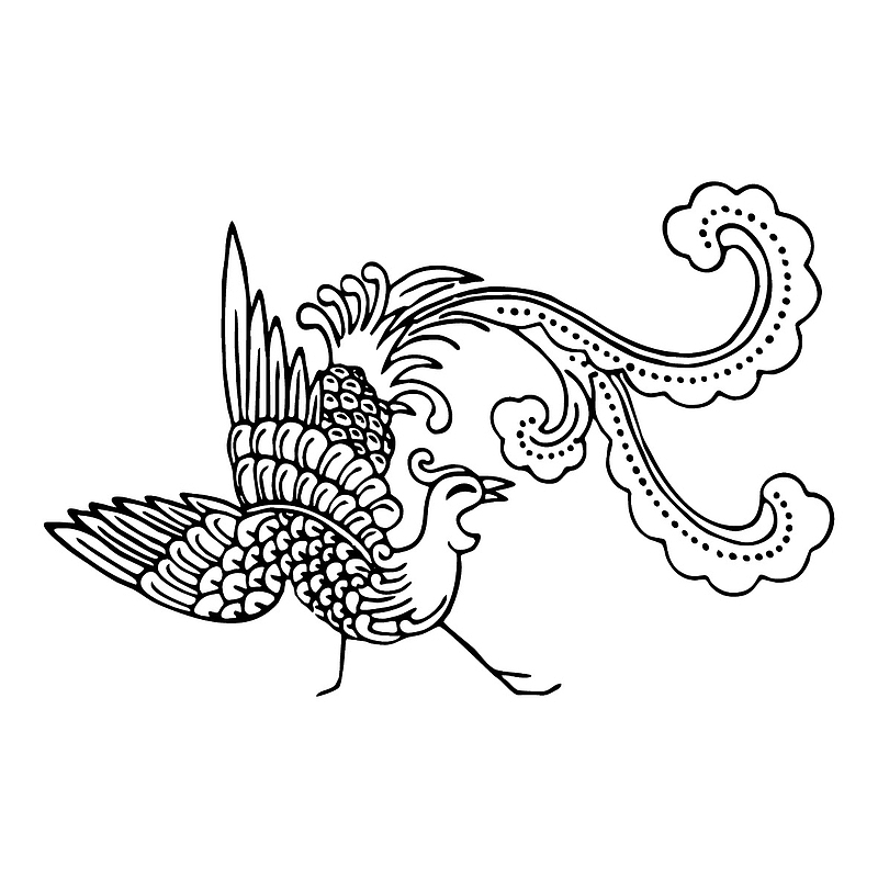 国潮  凤凰 传统图案 图标