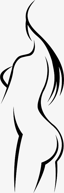 性感美女,曲线线条