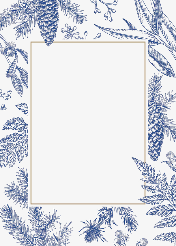 手绘花卉植物欧式边框免抠素材免费下载_觅元素51yuansu.com