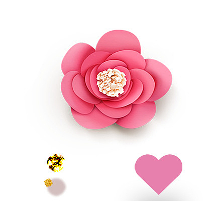 粉色的单拼小花
