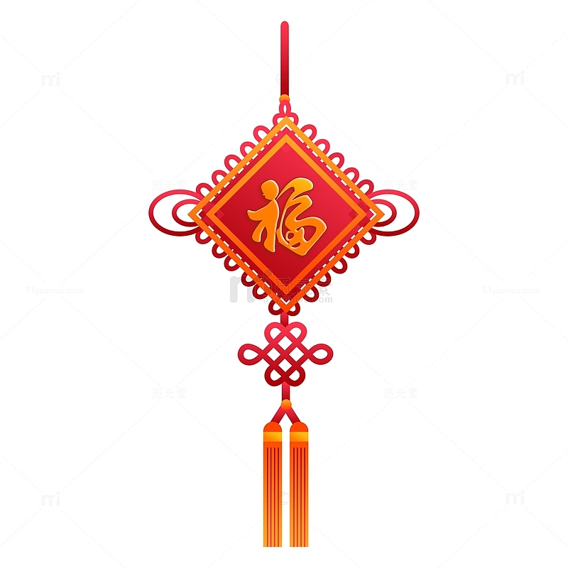 喜庆红色中国结新年