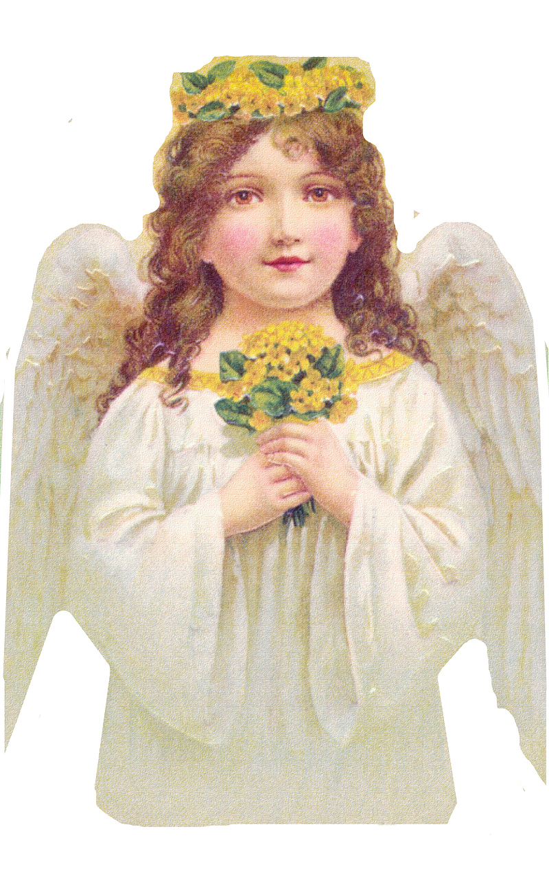 可爱复古小天使儿童人物素材