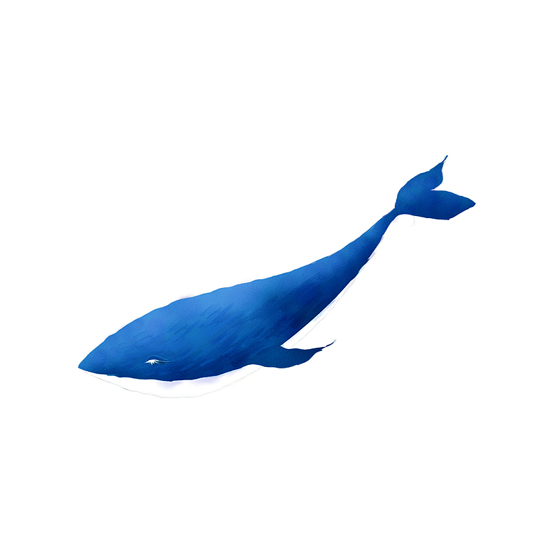 深蓝色小鲸鱼