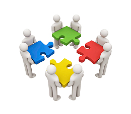 商务小白人拼图插图