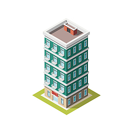 模型矢量图公寓住宅大楼