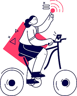 黑色人物女人WIFI