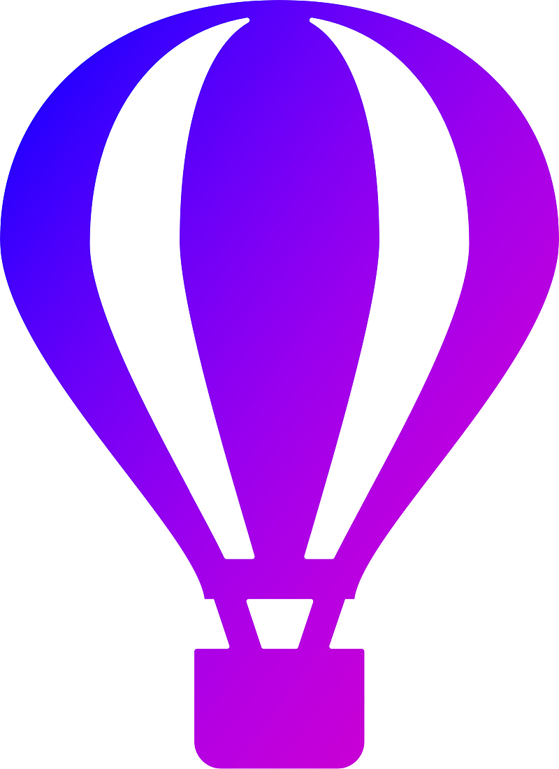 蓝紫色，渐变，热气球，矢量，放大，方便