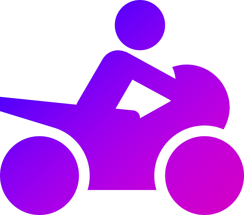 蓝紫色，渐变，摩托车，矢量，放大，方便