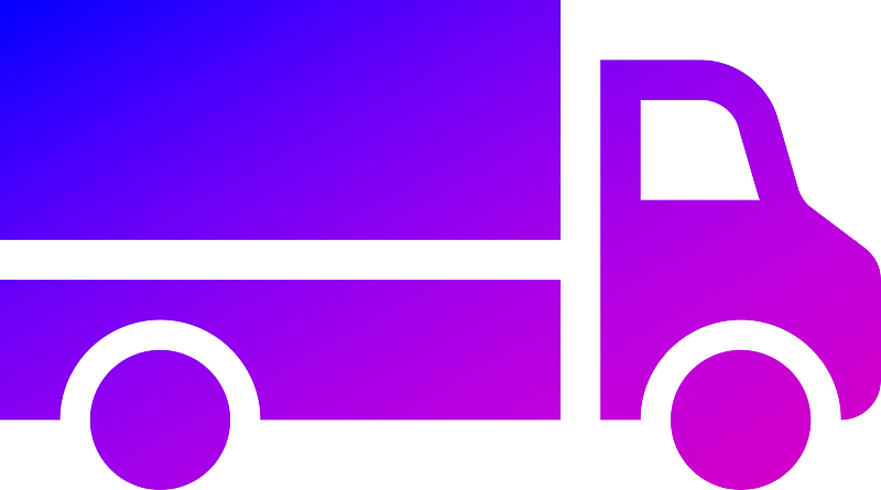 蓝紫色，渐变，货车，矢量，放大，方便