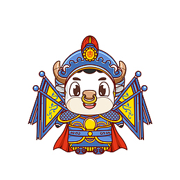 小牛新年元素抠图