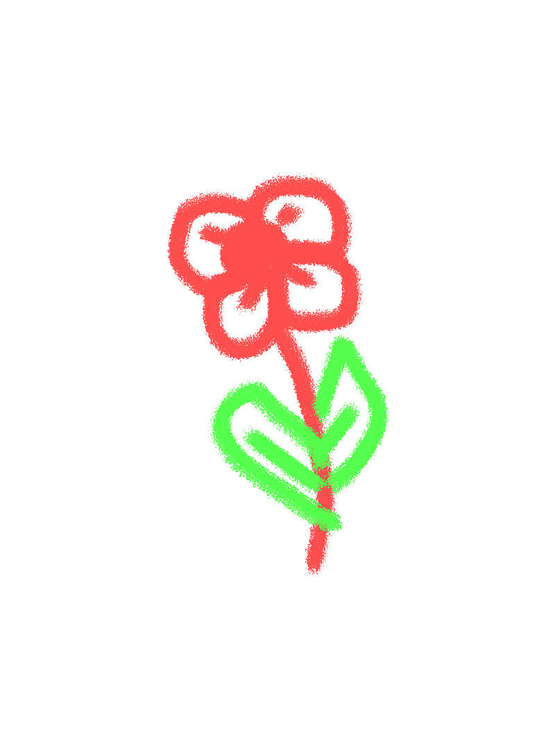 涂鸦可爱的小红花