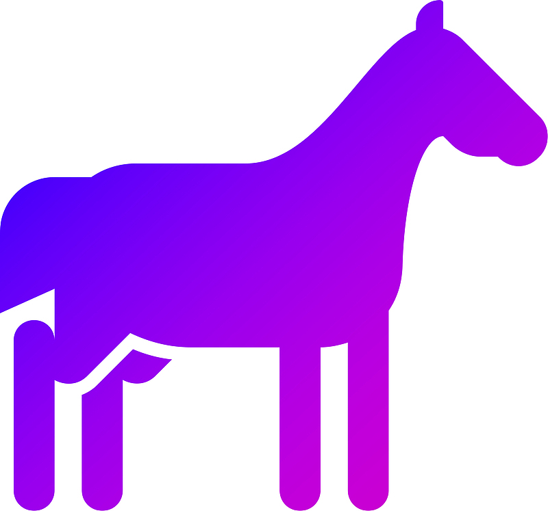 蓝紫色，渐变，马，矢量，放大，方便