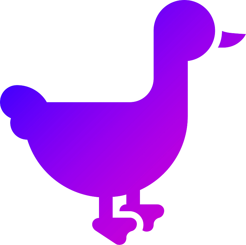 蓝紫色，渐变，鸭子，矢量，放大，方便