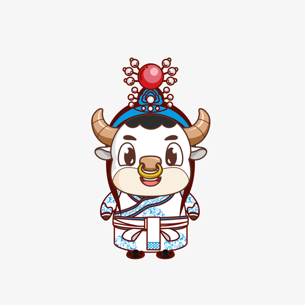 新年元素京剧小牛