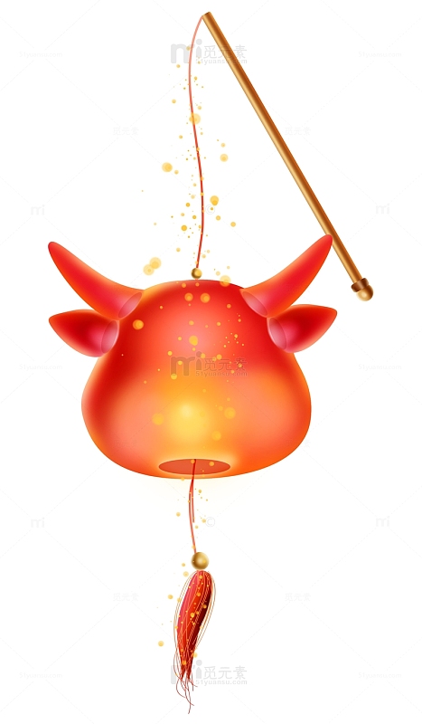 元宵节牛形灯笼