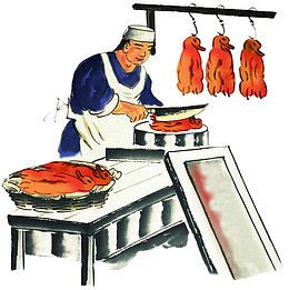 烤鸭卡通素材