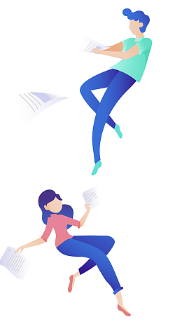 线上教育学习插画