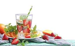 草莓柠檬水果茶饮料
